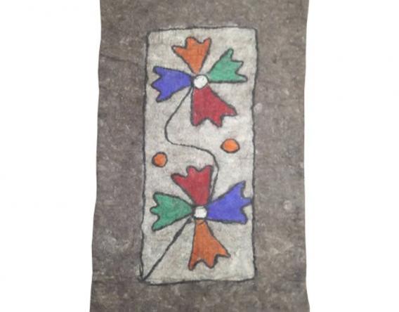 بازار عرضه فرش نمد بیضی مدل آفتاب