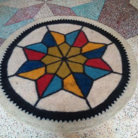 بررسی کیفیت فرش نمدی مدل آتش