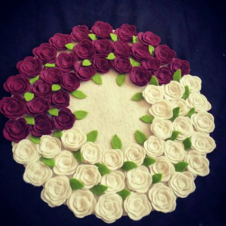 بهترین نوع قالیچه نمدی طرح گل