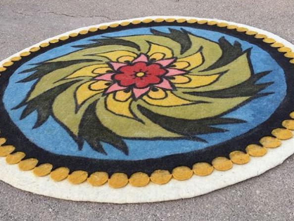 مشخصات فرش نمدی مدل آتش