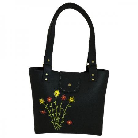 شرکت پخش کیف نمدی مشکی طرح دار