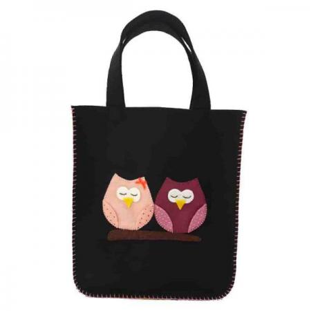 فروشنده بهترین کیف نمدی مشکی طرح دار