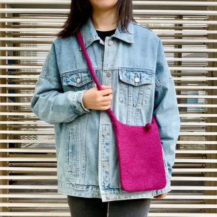 راهنمای دوخت کیف نمدی زیپ دار دخترانه