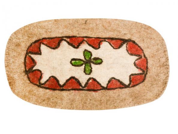 فروش ویژه زیرانداز نمدی بیضی سنتی