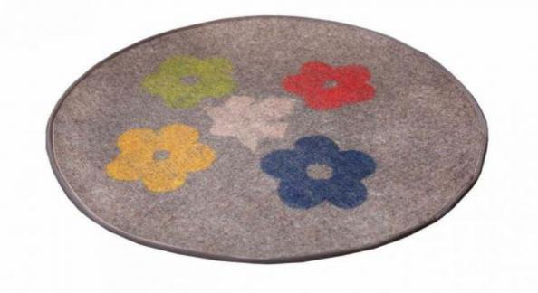 الیاف ضخیم نمد دایره خاکستری