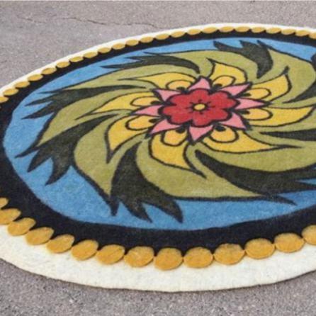 مشخصات بارز فرش نمدی مدل آتش