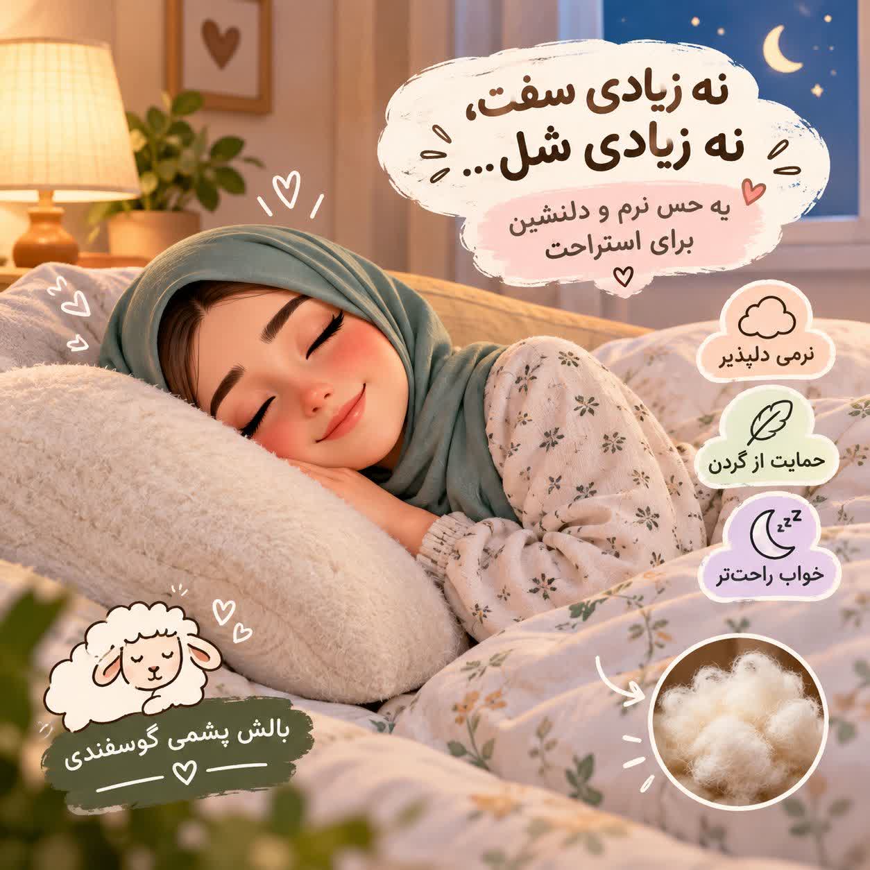 متکا نمدی پشم